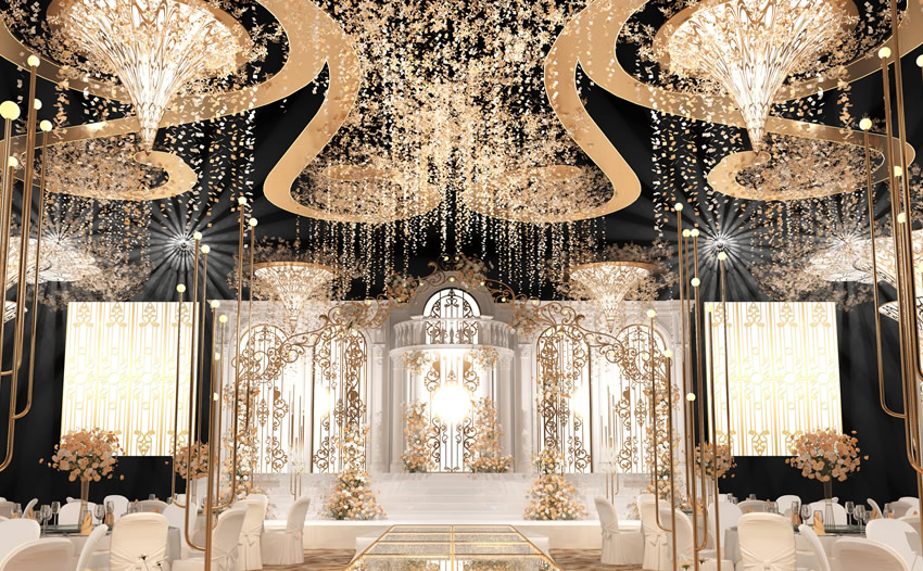 齐河花木兰喜事汇金色大厅效果展示